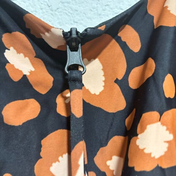 Shade & Shore One Piece Animal Print Built In Bra Lined Cheeky Swimsuit Large - Picture 7 of 11